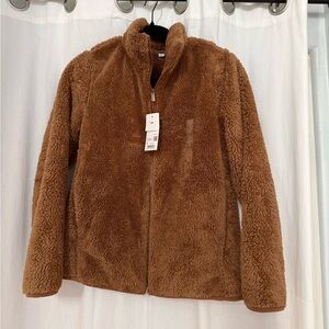Uniqlo Brown Fleece Full-Zip Jacket